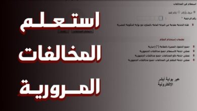 رابط الاستعلام عن مخالفات المرور 2025 مجانًا برقم اللوحة من النيابة العامة