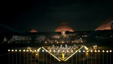 شاهد أول مشاهد من حفل المتحف المصري الكبير.. عرض مدهش وأجواء أسطورية