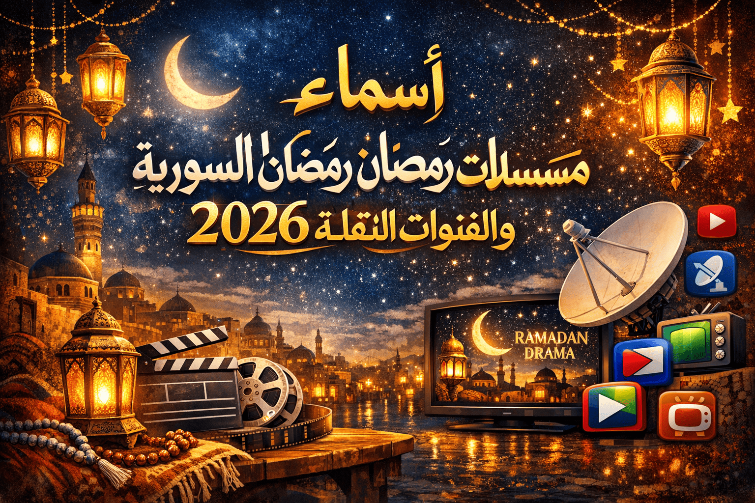 اسماء مسلسلات رمضان السورية 2026 والقنوات الناقلة