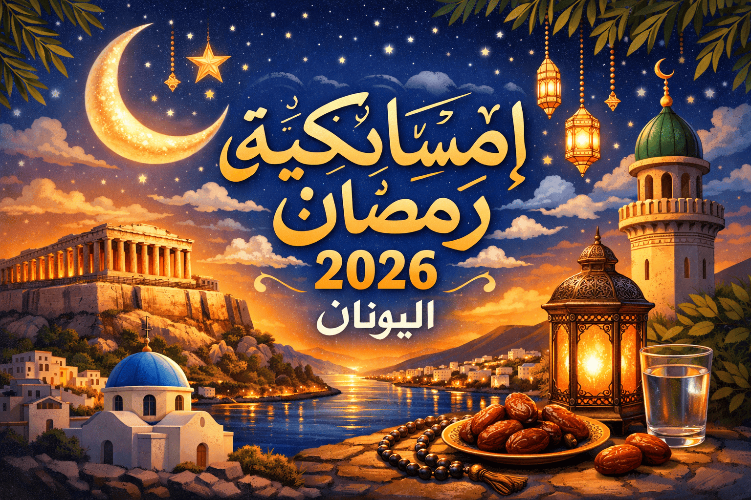امساكية رمضان 2026 اليونان مواعيد الإفطار والسحور وعدد ساعات الصيام بدقة