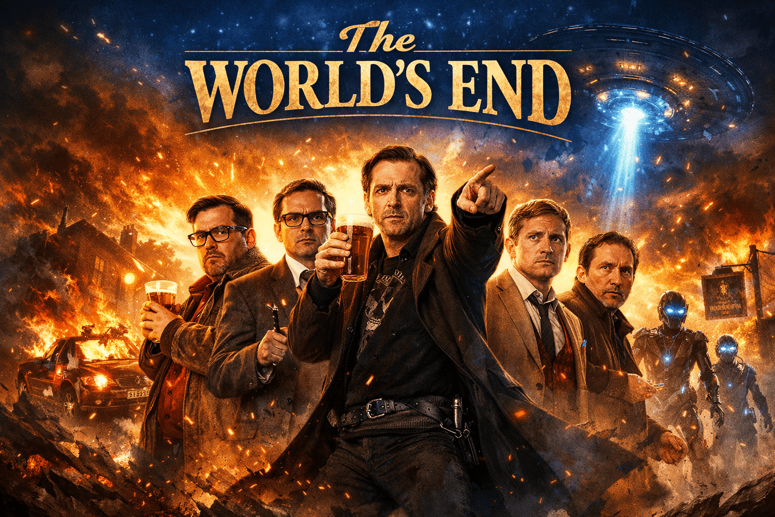 فيلم the world's end مغامرة كوميدية مثيرة في نهاية العالم تجمع الأكشن والمرح