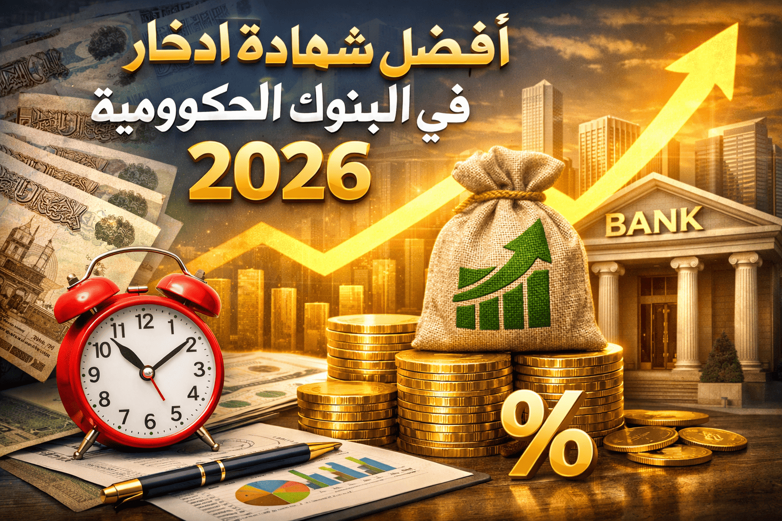 أفضل شهادة ادخار في البنوك الحكومية 2026