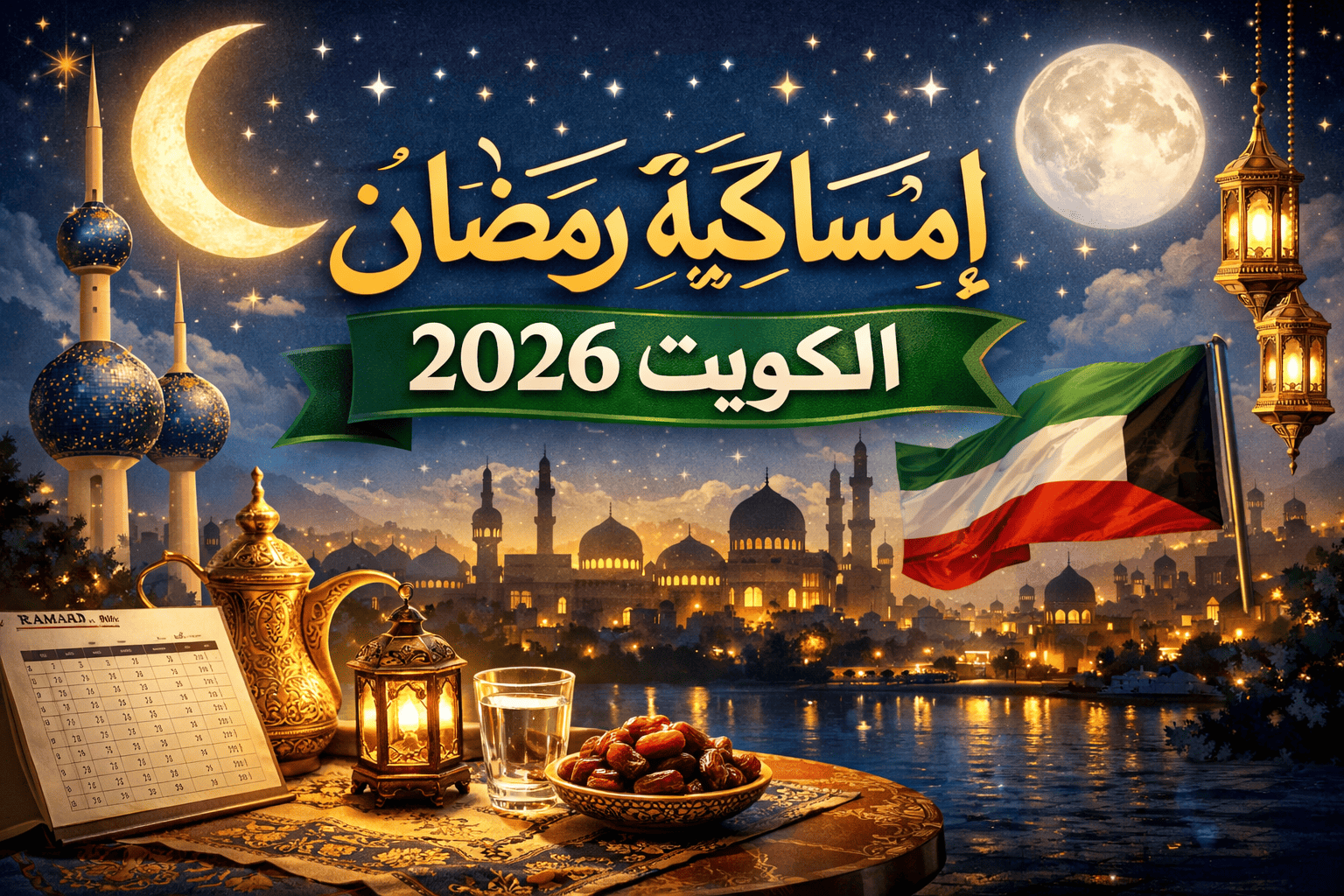 امساكية رمضان 2026 الكويت