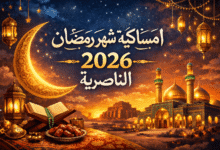 امساكية شهر رمضان 2026 الناصرية