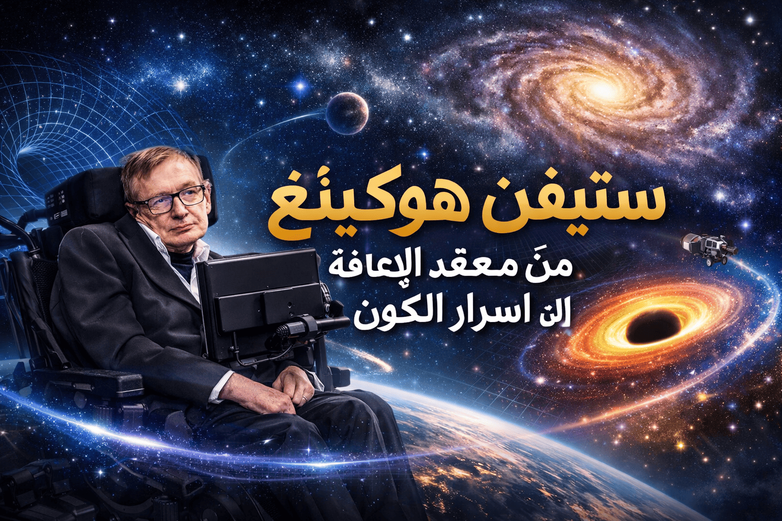 ستيفن هوكينغ من مقعد الإعاقة إلى أسرار الكون