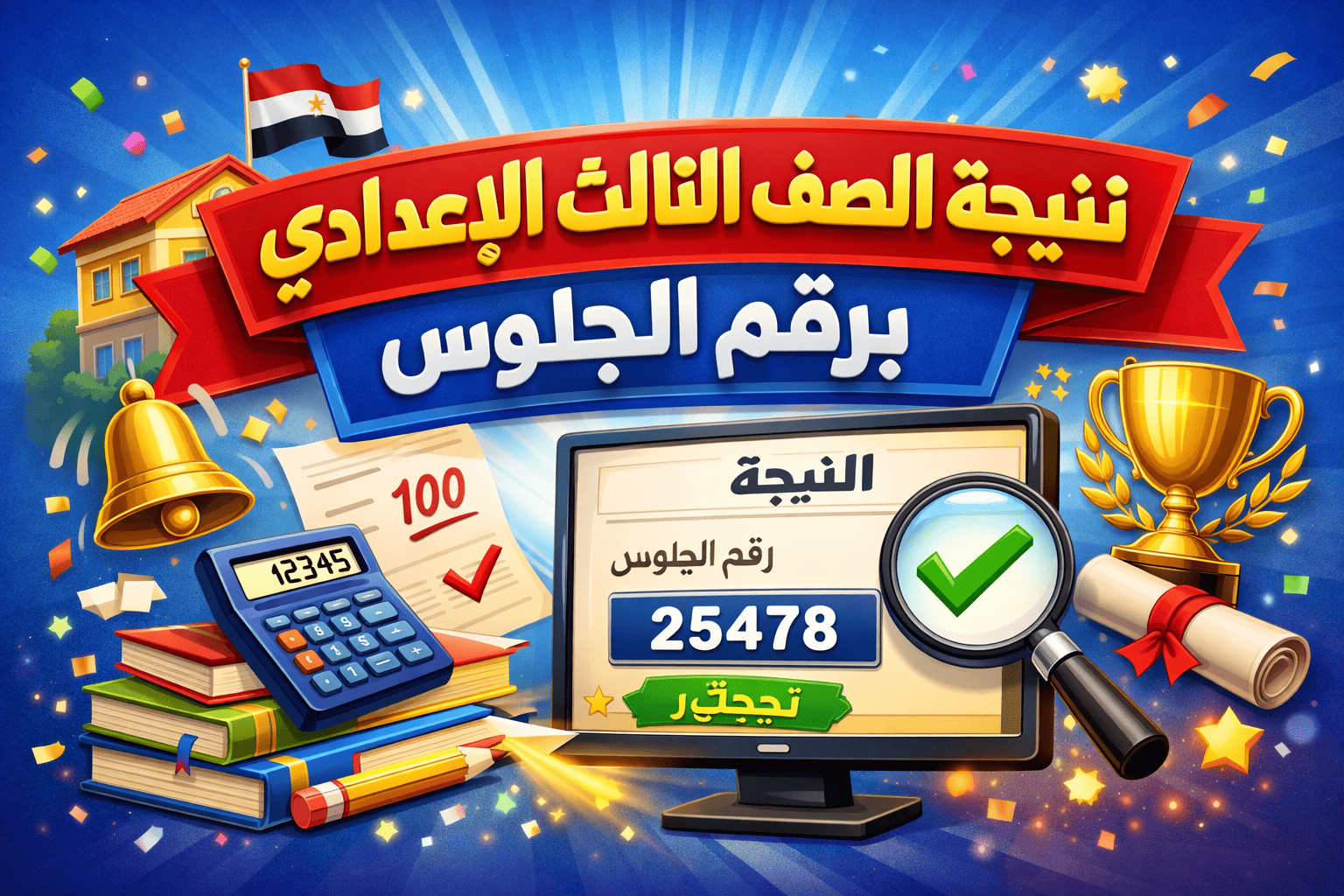 نتيجة الصف الثالث الإعدادي برقم الجلوس .. استعلم الآن بسهولة وخطوات بسيطة لجميع المحافظات