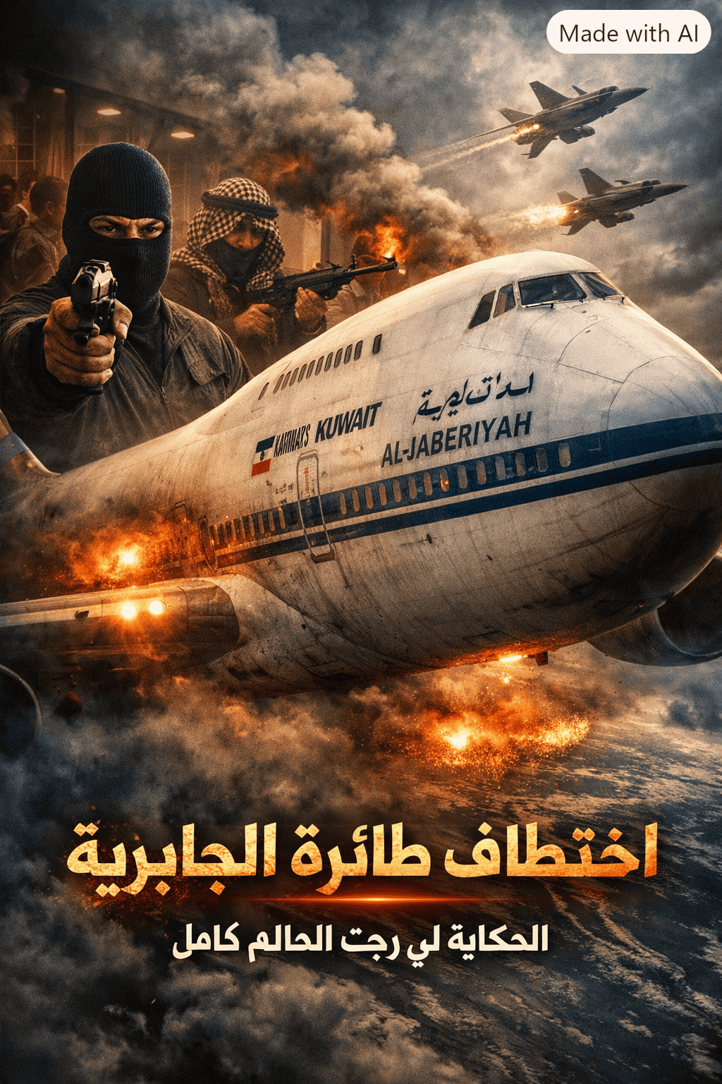 شاهد لحظة اختطاف طائرة الجابرية … الحكاية لي رجّت العالم كامل